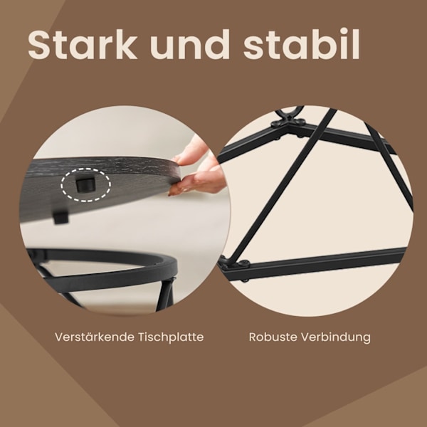 Rootz 2 Sæt runde sofabord - Stue Bord - Sideborde - Stilfuldt design - 50 cm x 40 cm og 40 cm x 36 cm