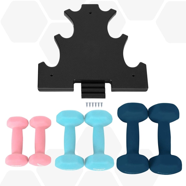 Rootz Halterset - Håndvægte - Halterstandaard - Hexagon - 2 x 1 kg - 2 x 2 kg - 2 x 3 kg