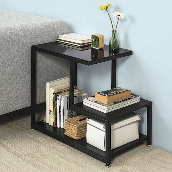 Rootz Sidebord - Sofabord - Stuebord med opbevaringshylde - B65 x D35 x H55cm