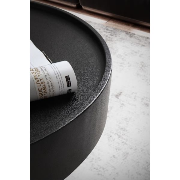 Rootz Modern Design Soffbord - Runt bord - Svampform - Handgjorda - Anti-Slip Nubs - Höjdjusterbara knoppar - Pulverlackerat strykjärn - 60cm x 60cm x