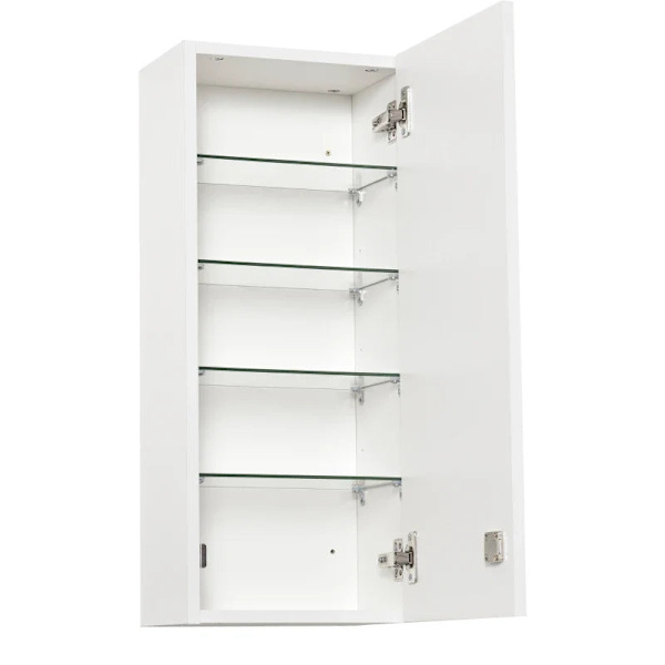 Rootz Medicinskåp - Väggskåp - Justerbar hylla - Första hjälpen - Korslåsbar - Badrum - Kök - Hall - Vit - 30 x 20 x 70 cm