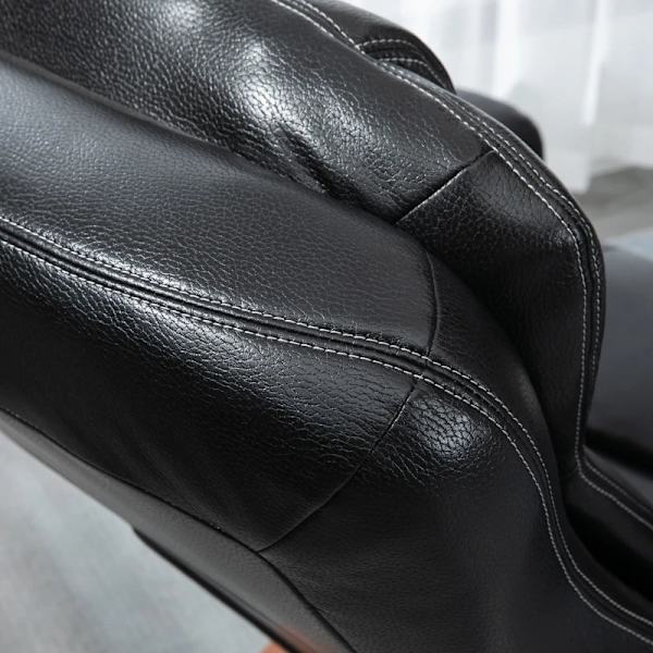 Rootz Relax Chair med Ottoman - Hvilestol - 360° roterende - Justerbart ryglæn - Sort + Brun - 94Lx98Wx104Hcm