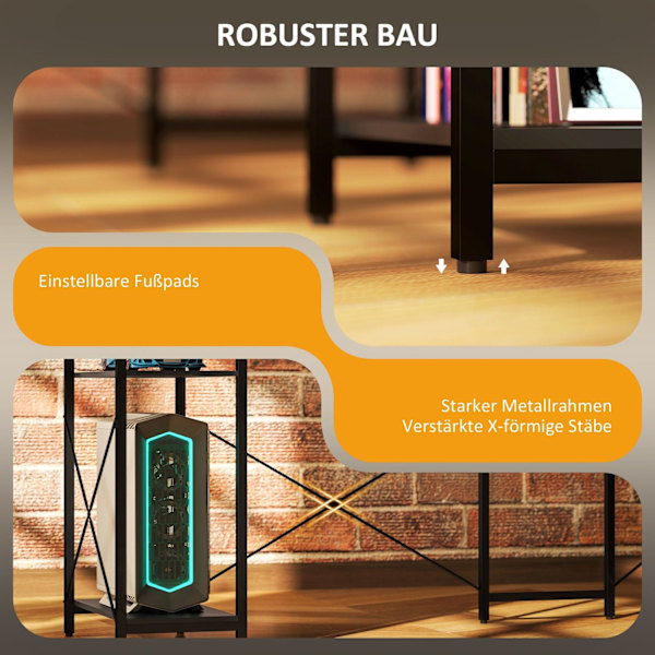 Rootz L Form Desk - Corner Computer Desk - Ergonomic Office Table - Laddningsstation - 137 cm x 140 cm x 139,5 cm