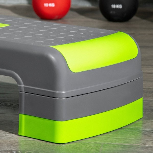 Rootz Justerbar Aerobic Stepper - Stegplattform - Cardio Stepper - Halkfri yta - Justerbar höjd - Slitstark plast - 78cm x 28cm x 20cm