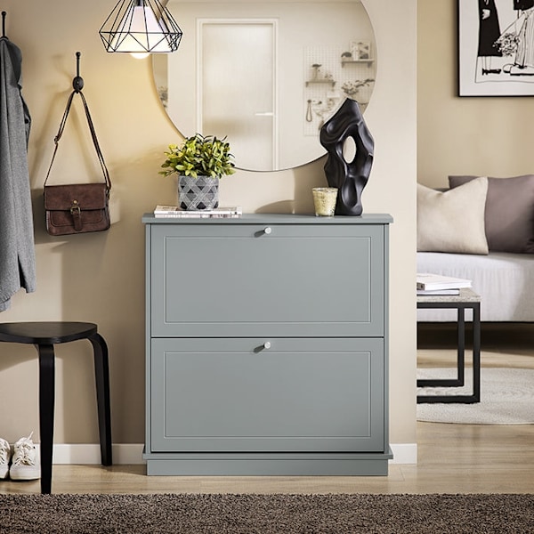 Rootz Shoe Storage Cabinet - Shoe Organizer - Entryway Shoe Rack - Robust Wall -Mountable - 76x79x18cm