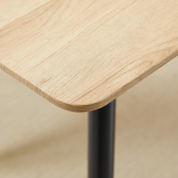 Rootz Scandi Design Matbord - Köksbord - För 4 personer - Trälook - Natur + Svart - 140 cm x 80 cm x 76 cm