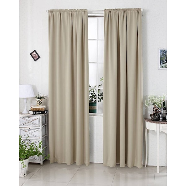 Rootz Premium mørklægningsgardiner - Lysblokerende gardiner - Privatlivsgardiner - 100 % polyester - Termisk isoleret - Energieffektiv - Støjreduceren