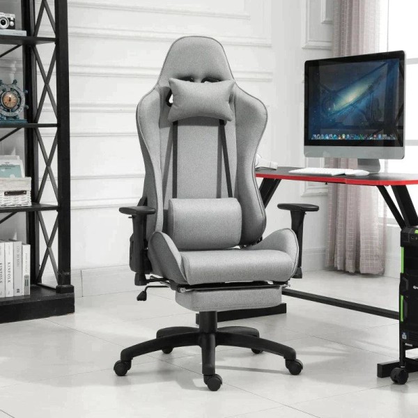 Rootz Kontorstol - Computerstol - Drejestol - Skrivebordsstol - Grå - 73x57x127-135 cm