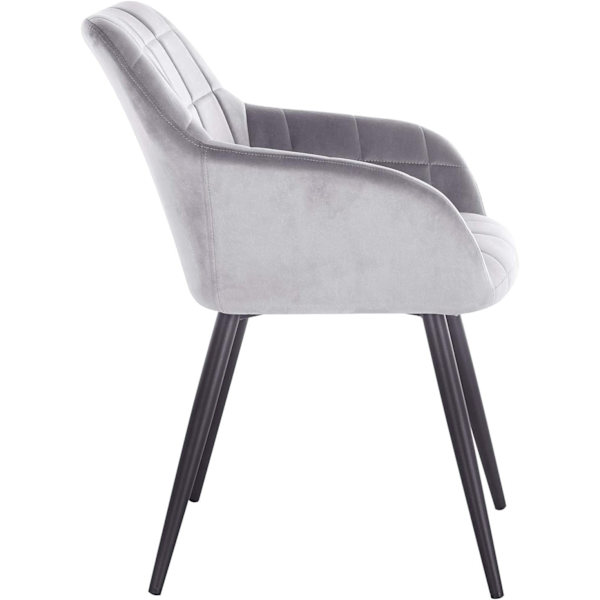 Rootz Set med 6 matstolar - Fåtöljer - Sammetssittplatser - Bekväm och ergonomisk - Stabil & Robust - Mångsidig design - 49cm x 43cm x 81cm