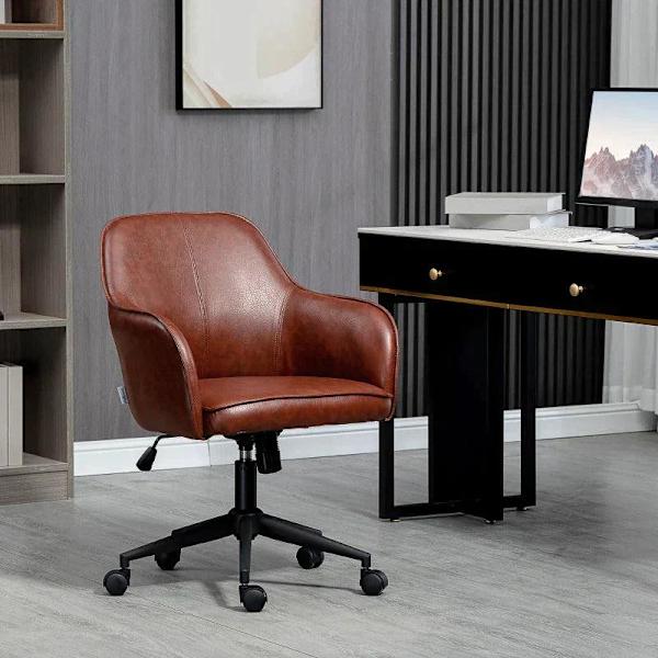 Rootz kontorsstol - Justerbar i höjdled - Vridfunktion - Brun - 58,5 cm x 62 cm x 91 cm