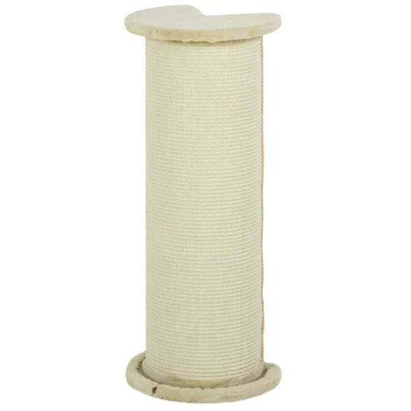 Rootz Scratching Barrel - Corner Scratcher - Corner Design - Space Saving - Creme White - 35cm x 35cm x 85cm
