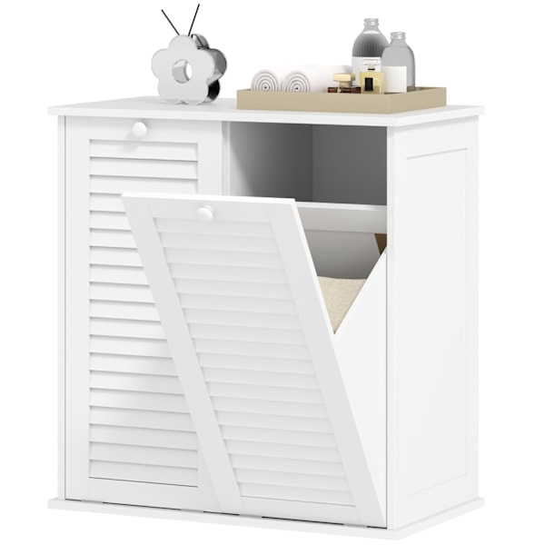 Rootz Pesukaappi - Pesulan järjestäjä - Lajitteluyksikkö - Tyylikäs ja kestävä MDF - 70 x 38 x 73 cm - valkoinen
