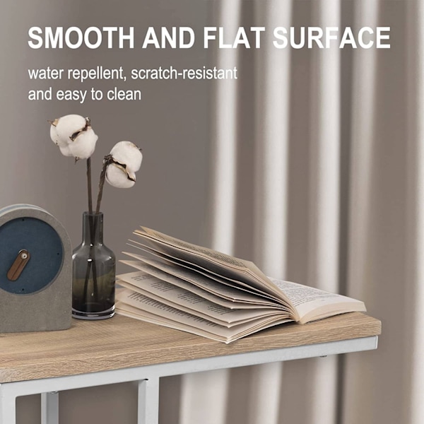 Rootz sidobord - C-format gavelbord - Modernt soffbord - MDF & metallram - Stabil konstruktion - 45cm x 25cm Bordsskiva - 63,5cm Höjd
