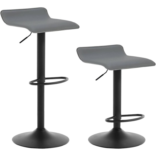 Rootz Barpall - Kökspall - Bänkpall - Ergonomisk sittplats - Stomme i konstläder/metall - Justerbar höjd - 38,5 cm x 39 cm