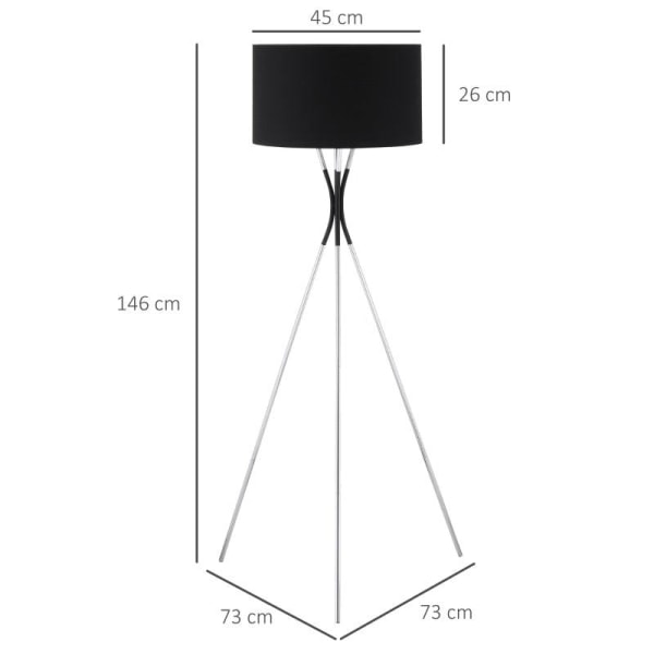 Rootz gulvlampe - stativ gulvlampe - moderne gulvlampe med E27 f