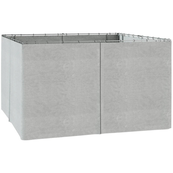 Rootz Gazebo - Sidopaneler - C-ringar - Krokar - Hållbar - Långvarig - Ersättningsgardiner Gazebo - Fyrkantiga - Rundade stänger - 100% polyester - Lj