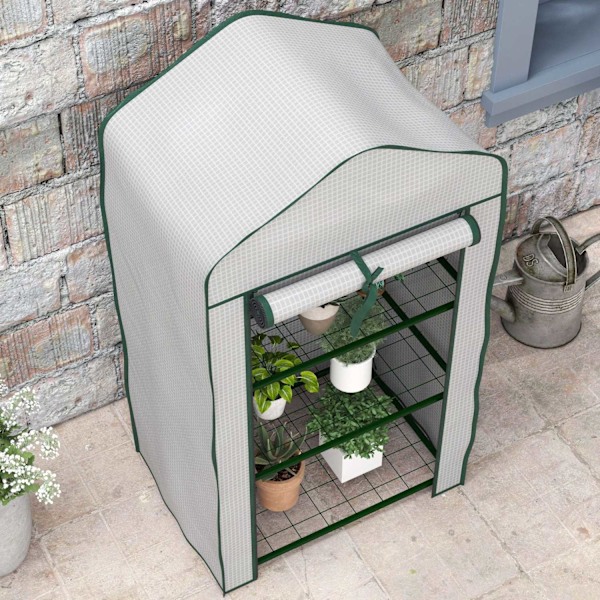 Rootz Garden Greenhouse 3 -kerrokset - Mini Greenhouse - Parveke kasvihuone - Suojaa kasveja - 59L x 39b x 127H cm
