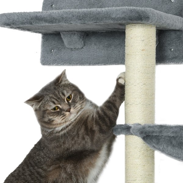 Rootz PawHut 4-delad kattklättringssteg - Kattvägghyllor - Cat Activity Center - Robust spånskiva - Utrymmesbesparande design - 40cm x 28cm x 73cm