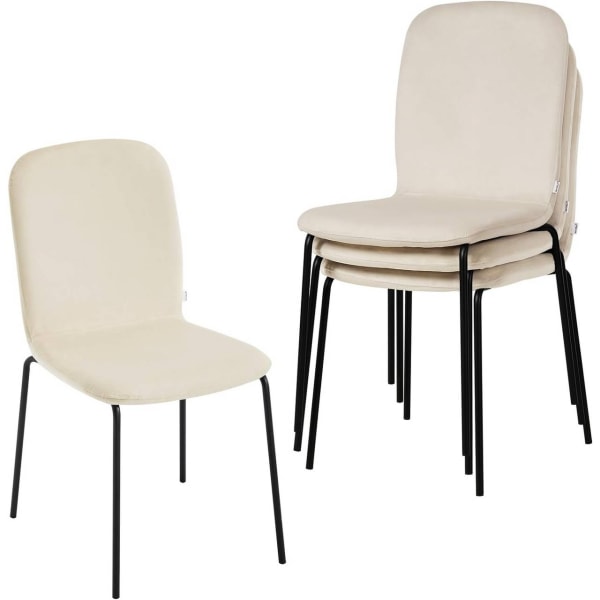 Rootz Velvet spisestuestolesæt med 4 - Elegante stole - Komforta