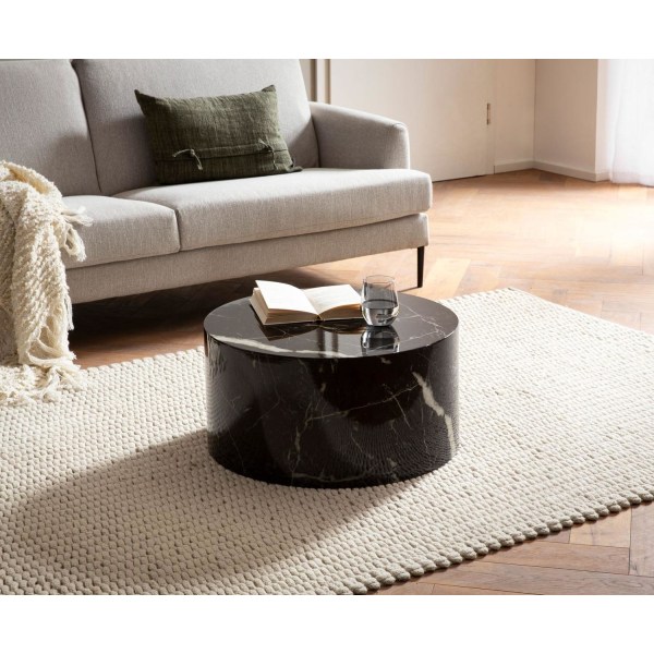 Elegant Rootz -sohvapöytä - Pyöreä pöytä - Marmori look - Musta