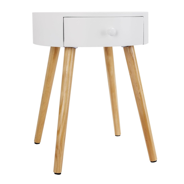 Rootz sengebord - natbord - natbord - accentbord - sidebord - endebord - opbevaringsstativ - hvid - 38x38x48cm