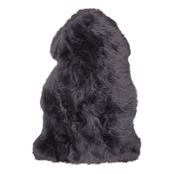 Rootz Lambskin -matta - Fårskinnmatta - Grå päls - mjuk & lyxig konsistens - 50 cm x 85 cm x 5 cm