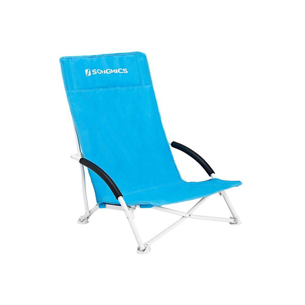 Rootz Beach Chair - Solstol med hög rygg - Fällbar strandstol - Bärbar strandstol - Lätt strandstol - Canopy Beach Chair - Justerbar strandstol - Stra