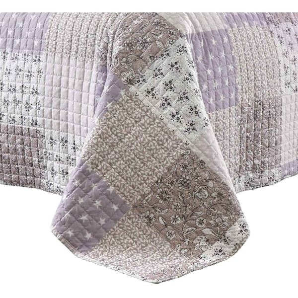 Rootz Luxurious Patchwork sengetæppe - Dyne - Dyne - Vendbart design - Kan maskinvaskes - Holdbar polyester - Fås i flere størrelser (150x200cm, 170x2