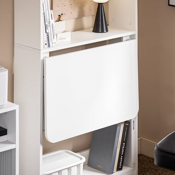 Rootz multifunktionelt skrivebord - Laptop-skrivebord - Hylde - 5 hylder - Opbevaringsplads - 64 cm x 145 cm x 58 cm - PB(E1) Materiale