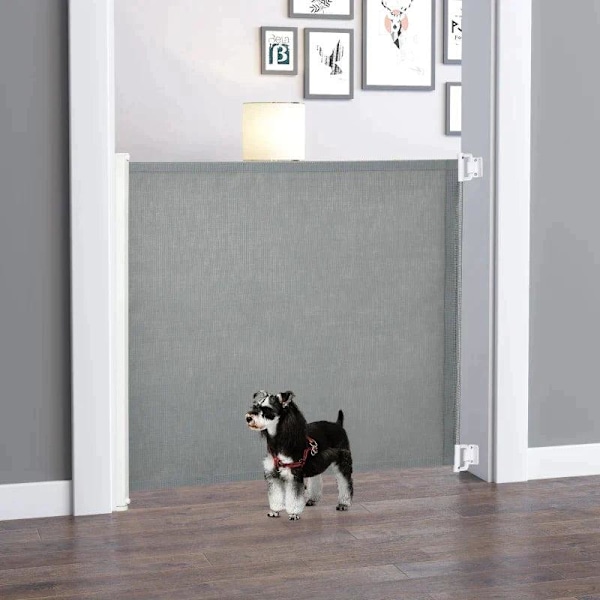 Rootz Sikkerhedslåge - Dør Og Trappeport - Rullebar enhåndsbetjening - PVC - Grå - 5,5-115L x5,5W x 82,5H cm