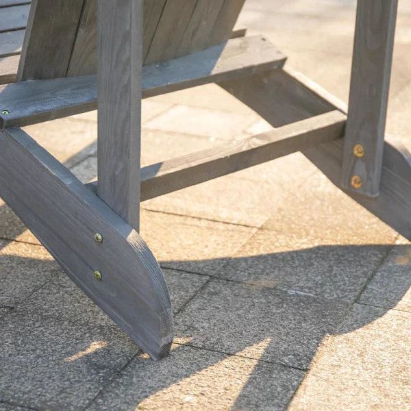 Rootz Adirondack stolesæt - Havestolebord - Havestol - Havemøbler - Træ - Grå - 178 x 87 x 92 cm