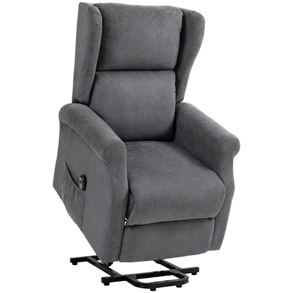 Rootz elektrisk vilstol med uppresningshjälp - TV-fåtölj - Linnetyg - Fjärrkontroll - 72,5 cm x 94 cm x 109 cm