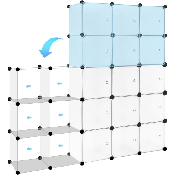 Rootz modulære opbevaringsterninger - Reolsystem - Organizerterninger - Stor kapacitet - Kan tilpasses layout - Nem vedligeholdelse - Hver terning 30