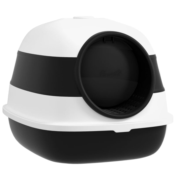Rootz PawHut Cat Toilet - Kattebakke - Cat Loo - Forhindrer affaldsspredning - Lugtkontrol - Nem rengøring - 52cm x 41cm x 38cm - Plast, ABS