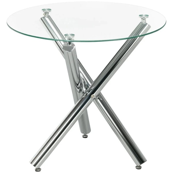 Rootz Spisebord - Rund plade af hærdet glas - Kantløst design -