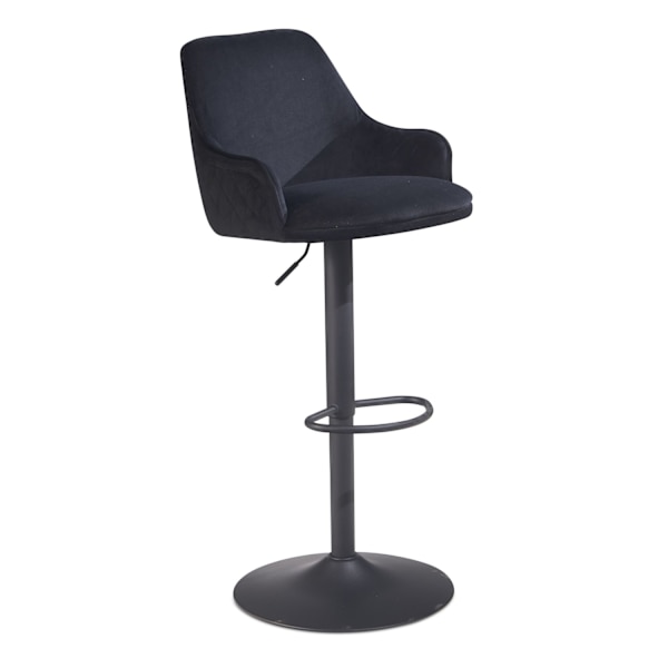 Rootz Modern Design Barpall - Sammetssits - Diamantquiltning - Metallbas - 45cm x 86-106cm x 45cm