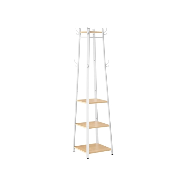Rootz klädhängare - Ek Vit - Spånskiva stål - Entréorganisator - Platssparande - Enkel montering - 43cm x 43cm x 180cm