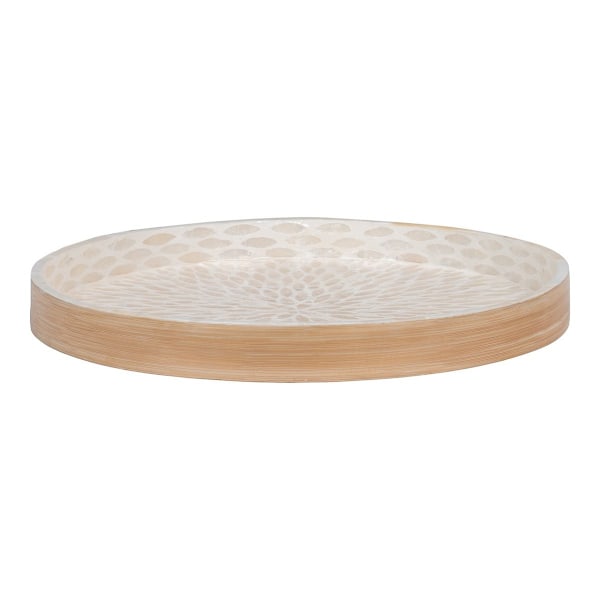 Rootz Bambu -bricka - serveringsfack - Dekorativt bricka - miljövänligt - 40 cm x 40 cm x 3,5 cm beige