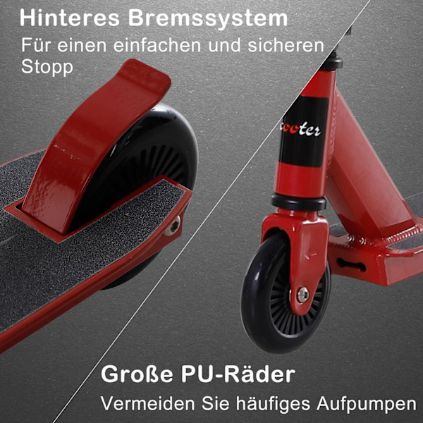 Rootz Scooter - Sort, Rød - Aluminium, Jern, Pu - 26,77 cm x 18,58 cm x 33,85 cm