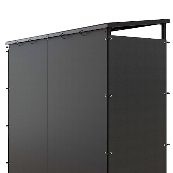 Rootz Vedställ - Vedhållare - Vedförvaring - Stöder 2000 kg - Väderbeständigt lock - 185cm x 62cm x 184cm