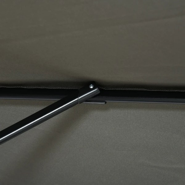 Rootz Cantilever Parasol - Haveparaply - Cross Base - Drejelig - Vejrbestandig - Grå - 245cm x 245cm x 245cm