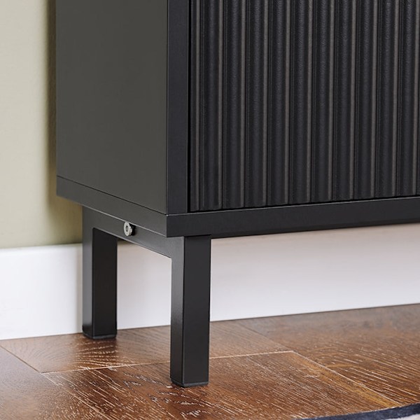 Rootz Folding Shoe Organizer - Shoe Cabinet - Lagringsenhet - Stabil konstruktion - 50x90x19cm, håller 12 kg, MDF & Metal, svart