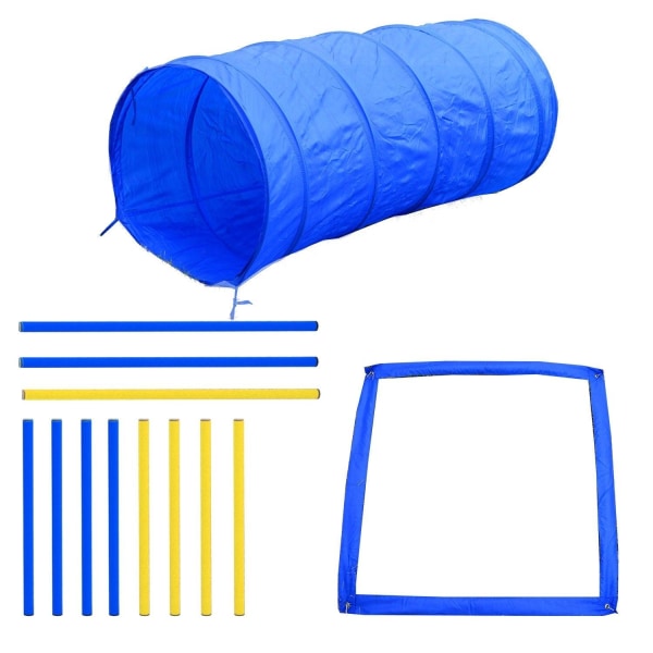Rootz Dog Agility Tunnel - Gul, Blå - Pe, Polyester - 58,26 cm x 60 cm x cm
