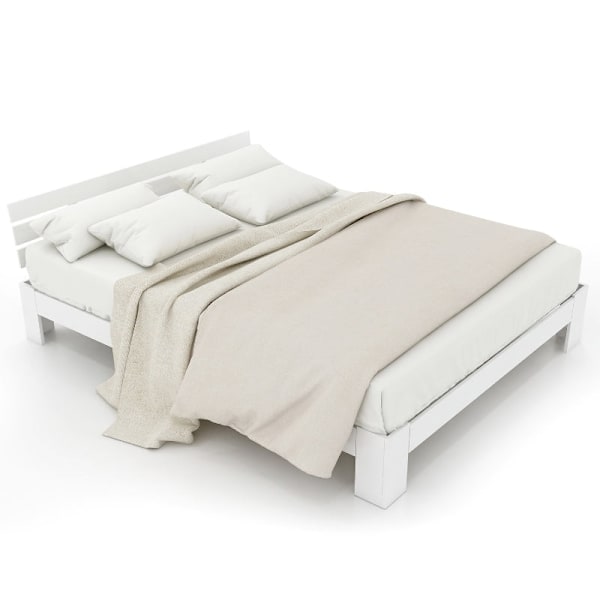 Rootz Dobbeltsengsstel - Elegant seng - Minimalistisk design - Massivt fyrretræ - 210 cm x 144 cm x 67,5 cm