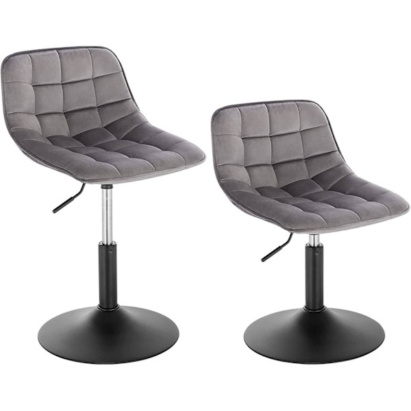 Rootz Velvet Metal Barstol - Bordskammel - Justerbar stol - Komfortable siddepladser - Ergonomisk design - Holdbar konstruktion - 35 cm x 42,5 cm x 60