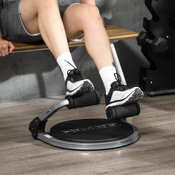 Rootz Abdominal Trainer - Abs Trainer - Abs Machine - Abs Träningsutrustning - Helkroppsträningsutrustning - För hemmagym - Svart - 55 x 42 x 11-32cm