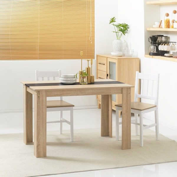 Rootz Spisebord - Moderne finerbord - Elegant Natural Wood - Sæder 4-6 - Anti -slip - 120L x 69W x 75H cm