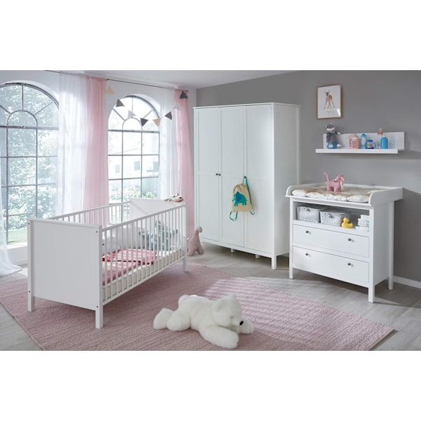 Rootz Baby Room Wall Shelf - Bookcase - Display Rack - Nursery Ledge - Storage Unit - Child's Bookshelf - Wall Organizer - White - 90 x 23 x 20 cm
