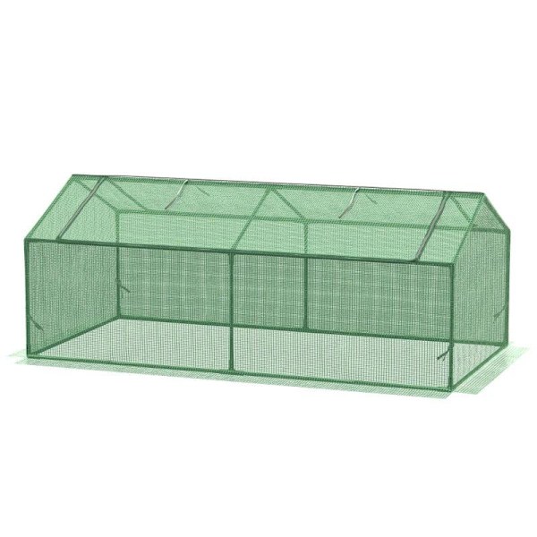 Rootz Drivhus - Folie Drivhus Med Vindue - Tomathus - Kold Ramme - Grøn - 180 x 90 x 70 cm