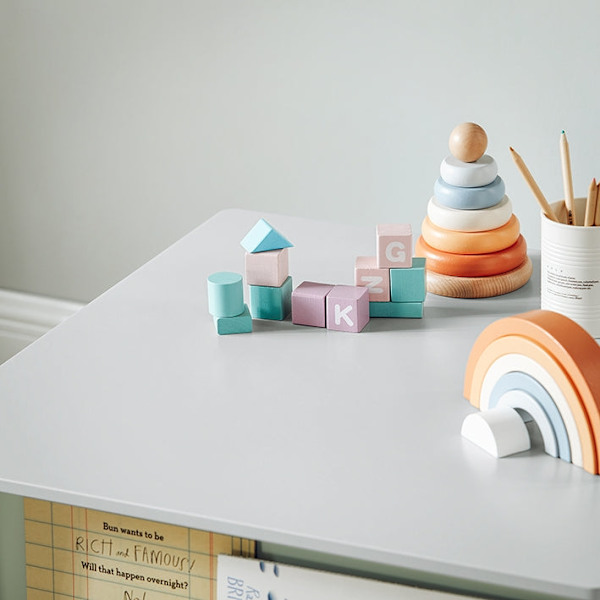 Rootz Kids -pöytä- ja tuolisetti - Lasten kalusteet - MDF(E1), Puu - Kirjahylly - Vakaa tuki - 60cm x 60cm x 48cm